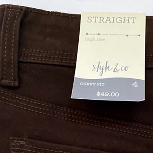 NWT Style & Co Curvy Straight High-Rise 595 Jeans - Picture 4 of 7